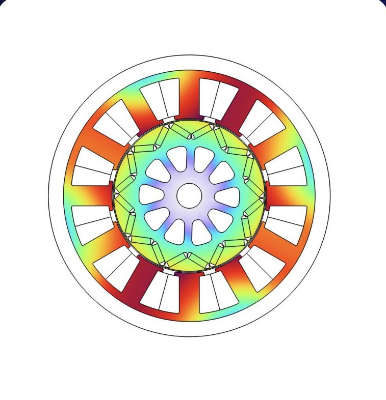 NVH analysis of a motor cross-section
